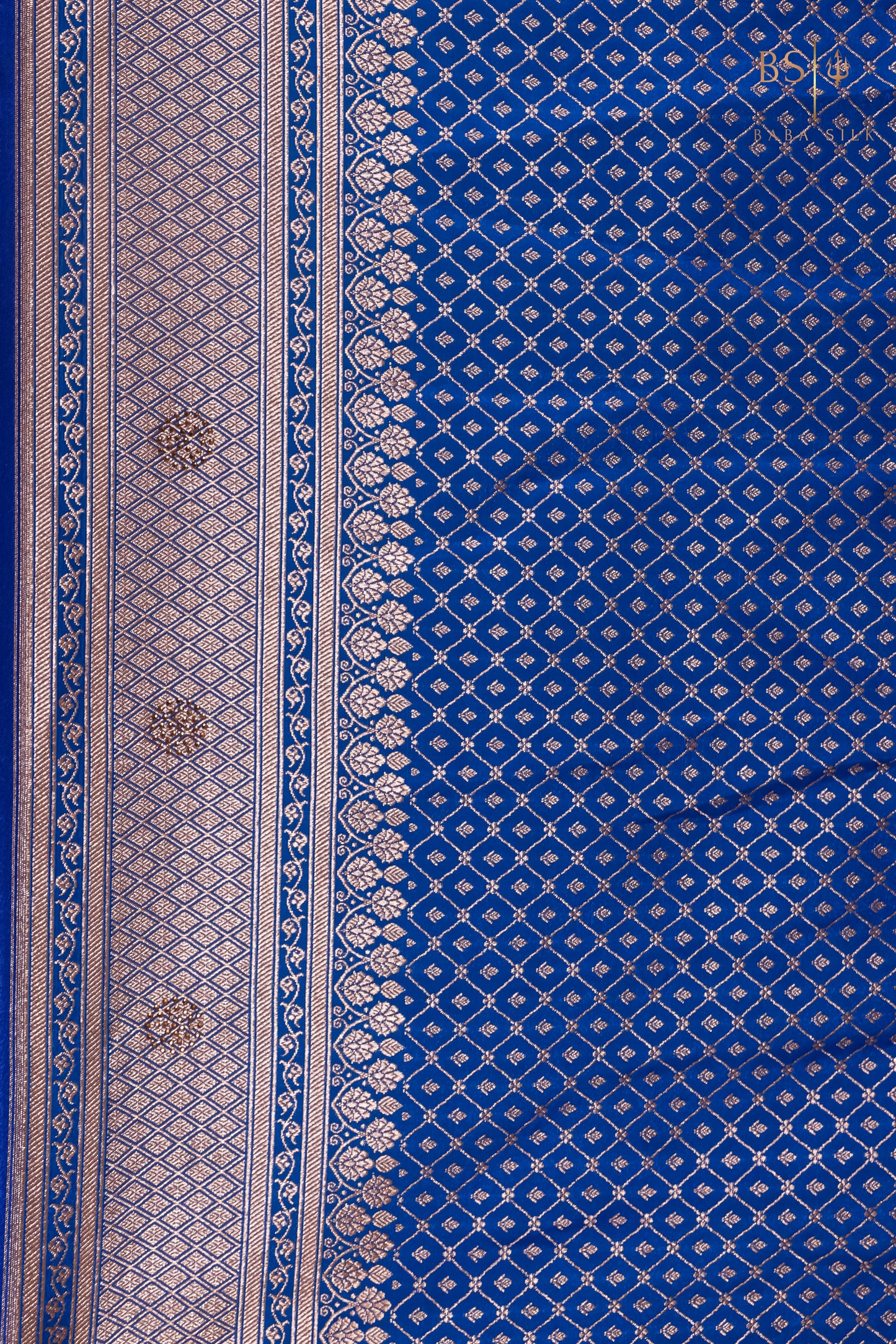 Peacock Blue Booti Banarasi Silk Saree