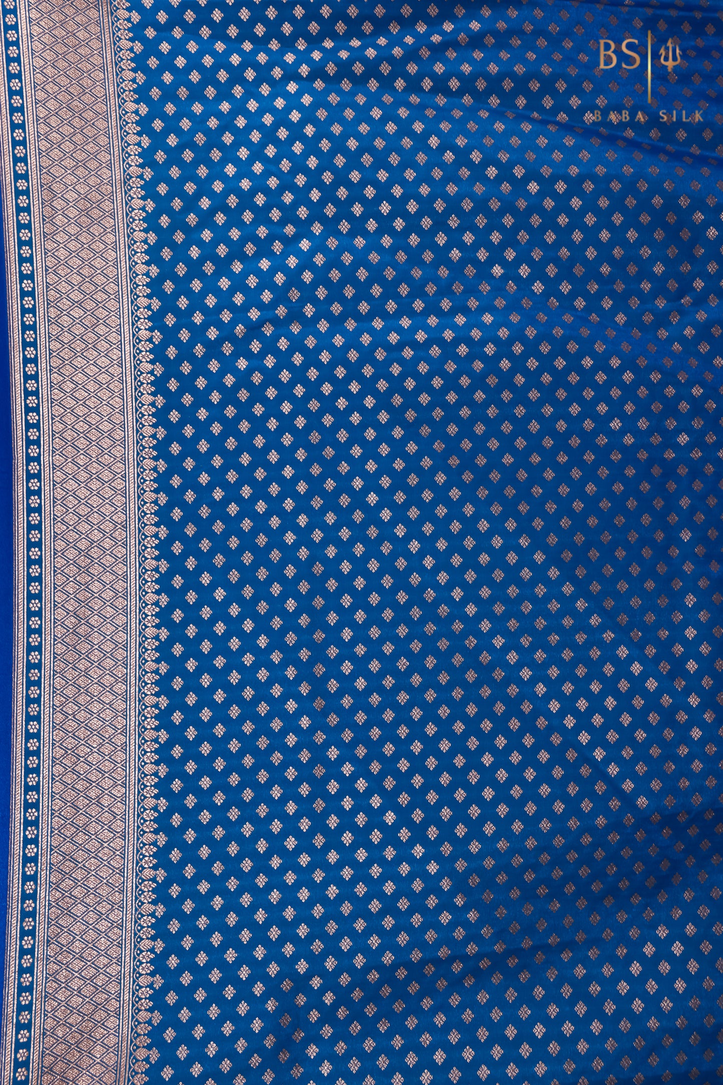 Peacock Blue Booti Banarasi Silk Saree