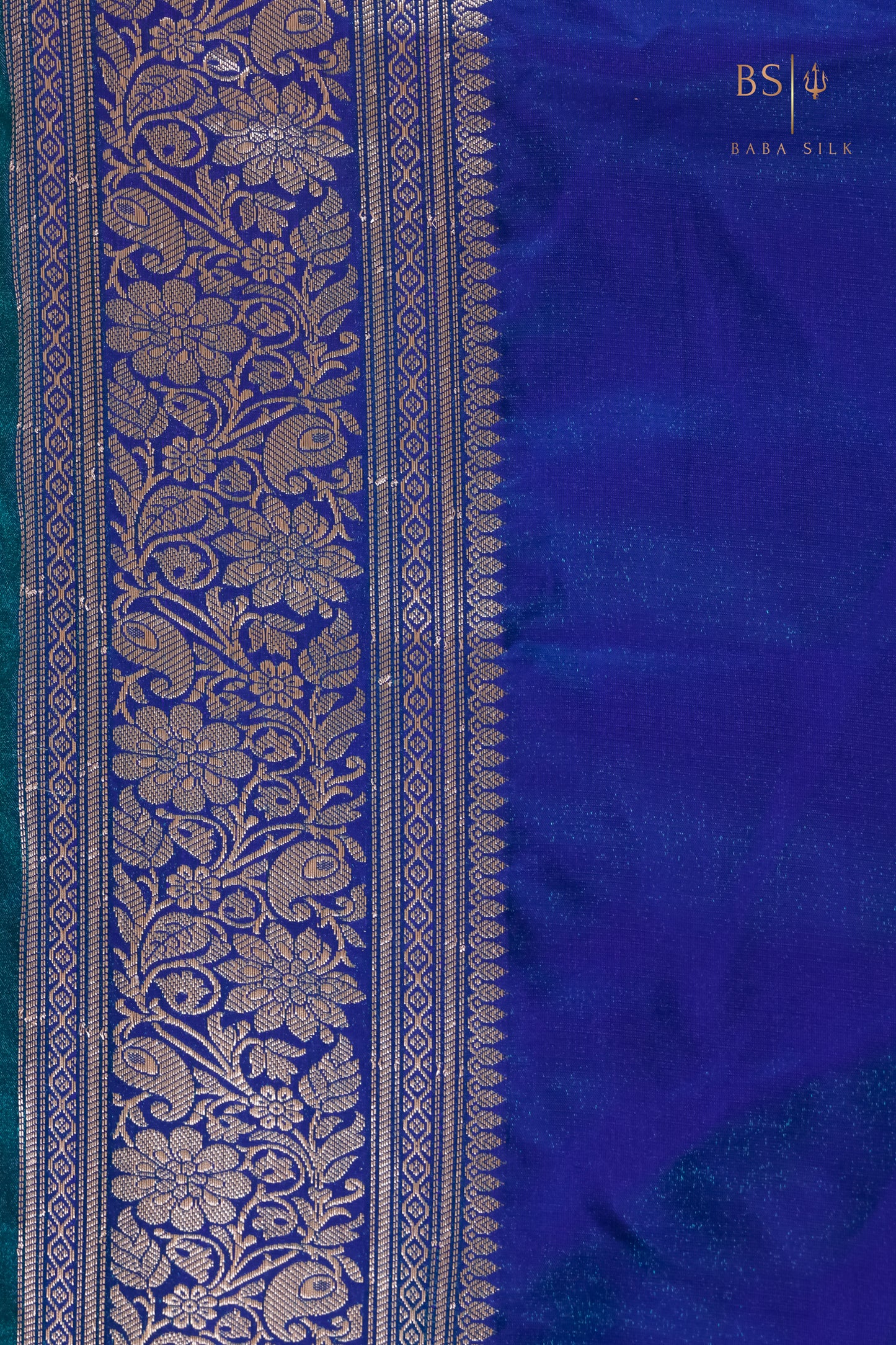 Peacock Blue Booti Banarasi Silk Saree