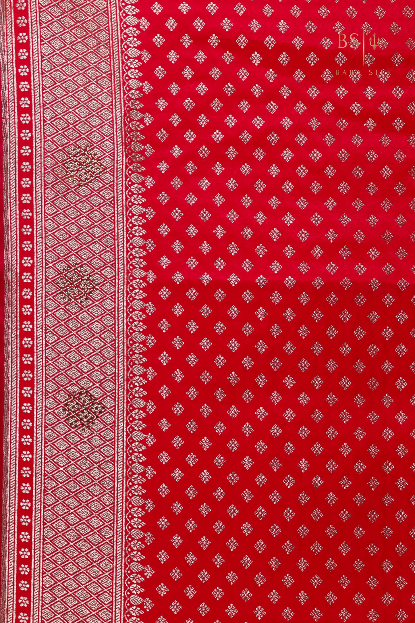 Pink Orange Jaal Banarasi Silk Saree - Baba Silk
