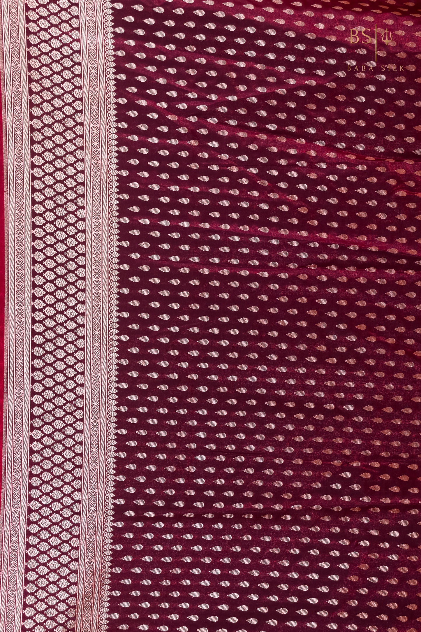 Magenta Jaal Banarasi Silk Saree