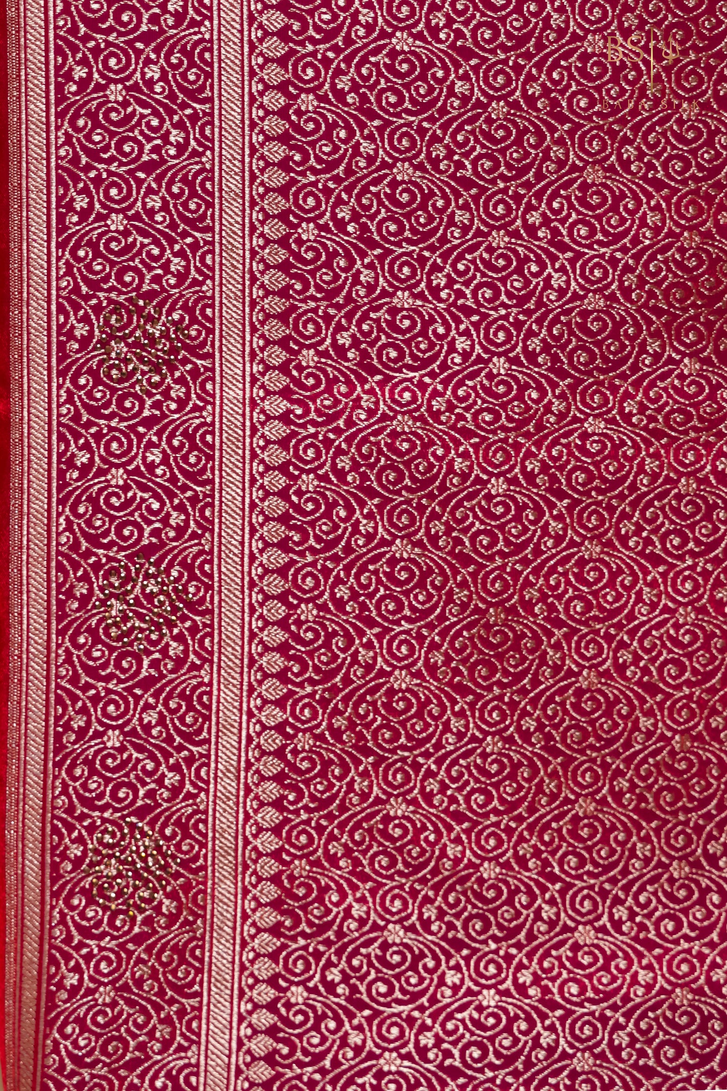 Maroon Booti Banarasi Silk Saree